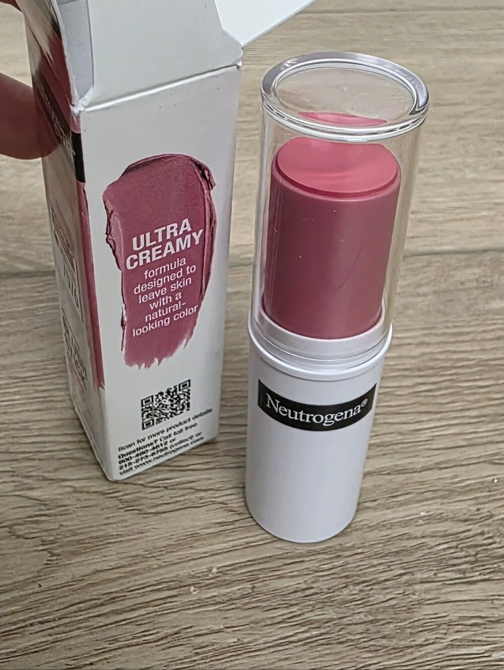 Neutrogena Healthy Glow Creamy Blush Stick Makeup, Petal Pink, 0.3oz